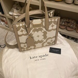 Kate Spade Flower Monogram Manhattan Chenille Small Tote. Like New.